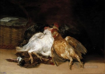  birds Oil Painting - Dead Birds Francisco de Goya